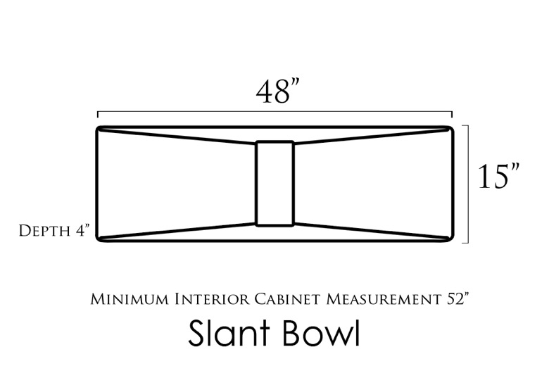 Slant bowl dimensions