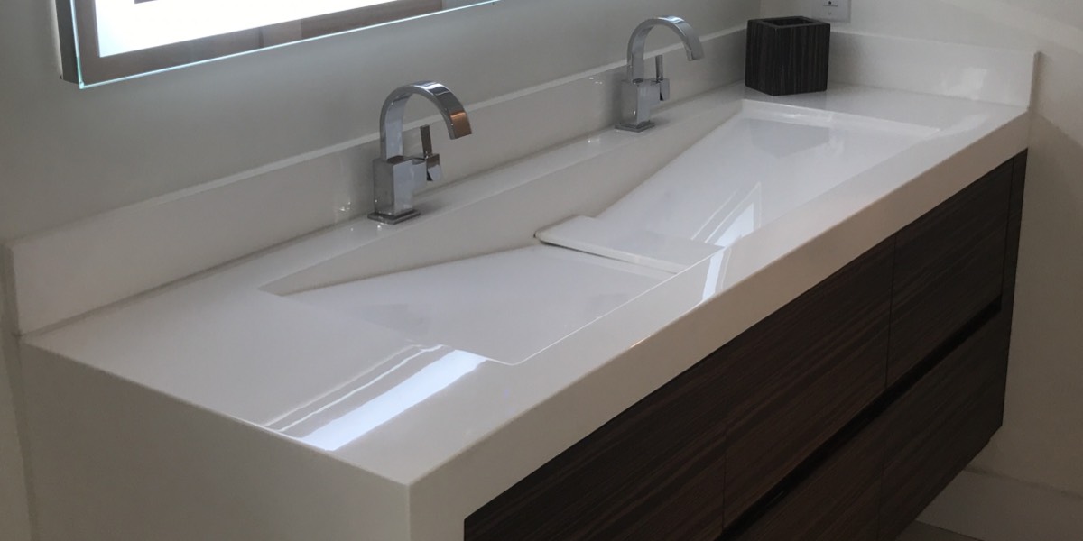 Residential cultured marble vanity