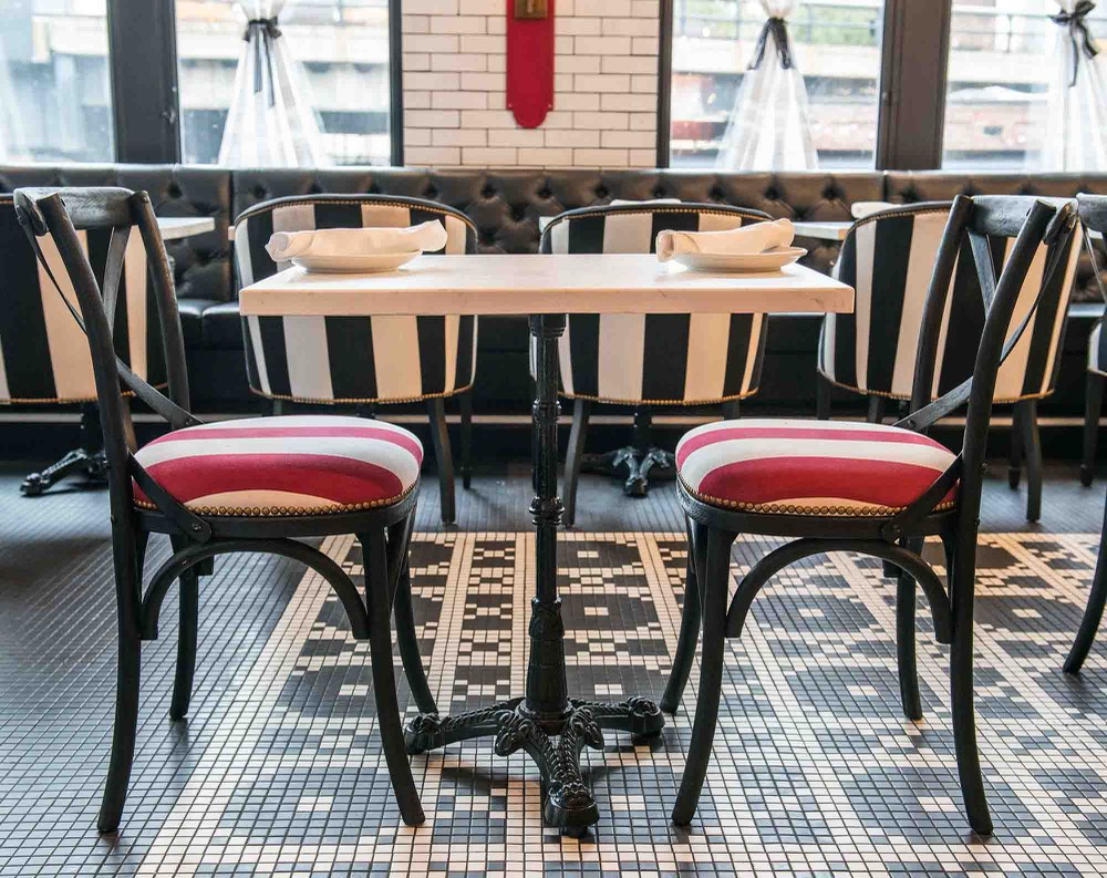 Cultured marble restaurant table tops